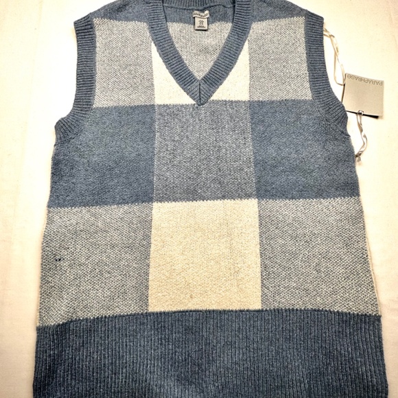 Paraphrase checked Sweater Size M vest brand new - Picture 4 of 4